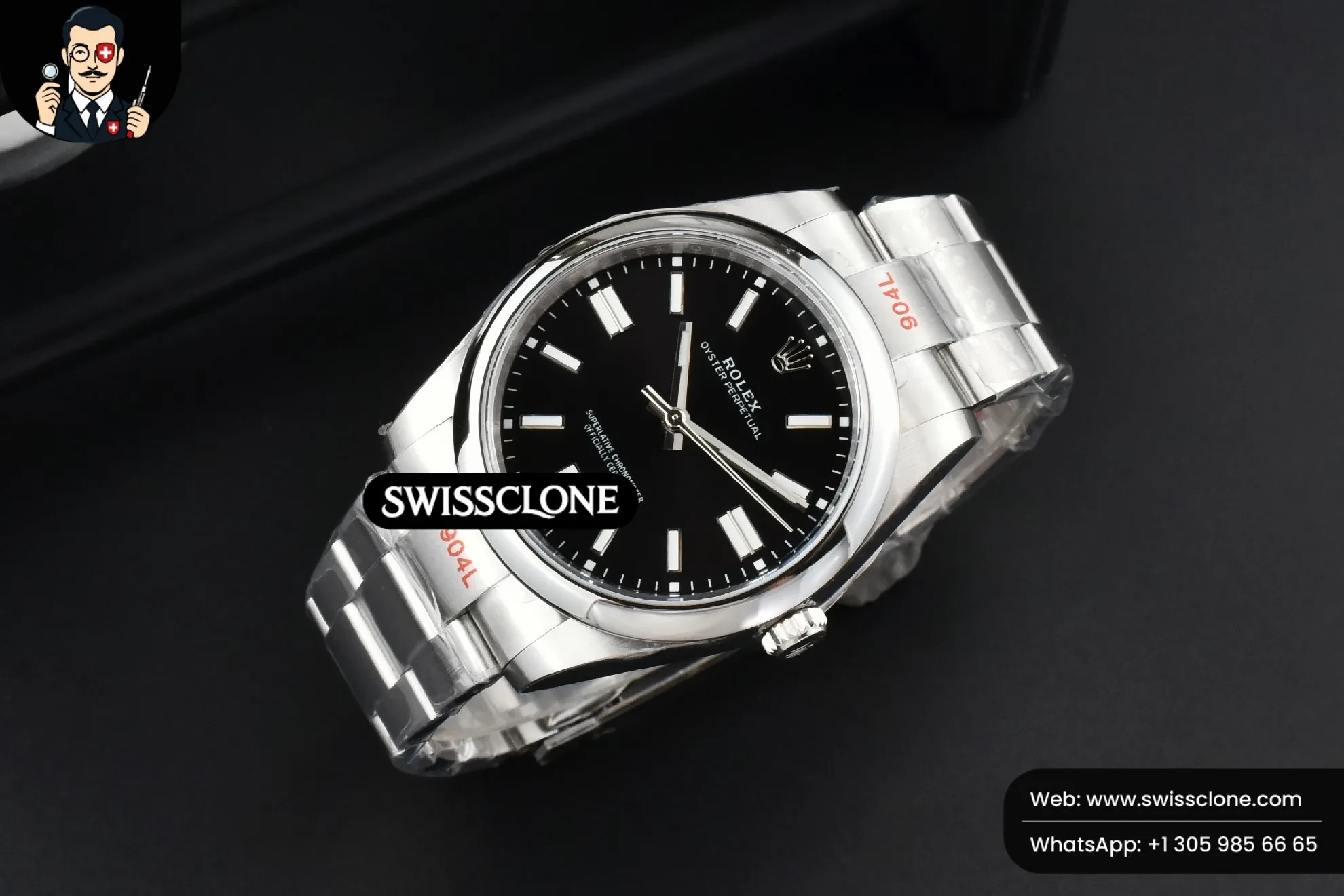 Rolex Oyster Perpetual 124300 41mm Black Dial 1:1 Super Clone - Clasp & Bracelet Finishing