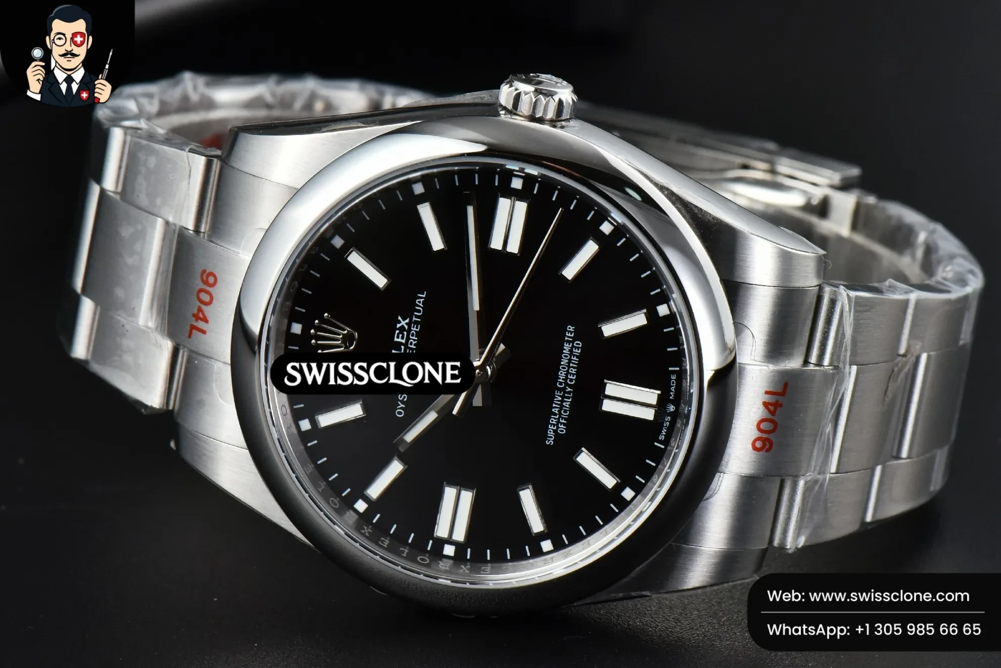 Rolex Oyster Perpetual 124300 41mm Black Dial 1:1 Super Clone - On-Wrist Presence View