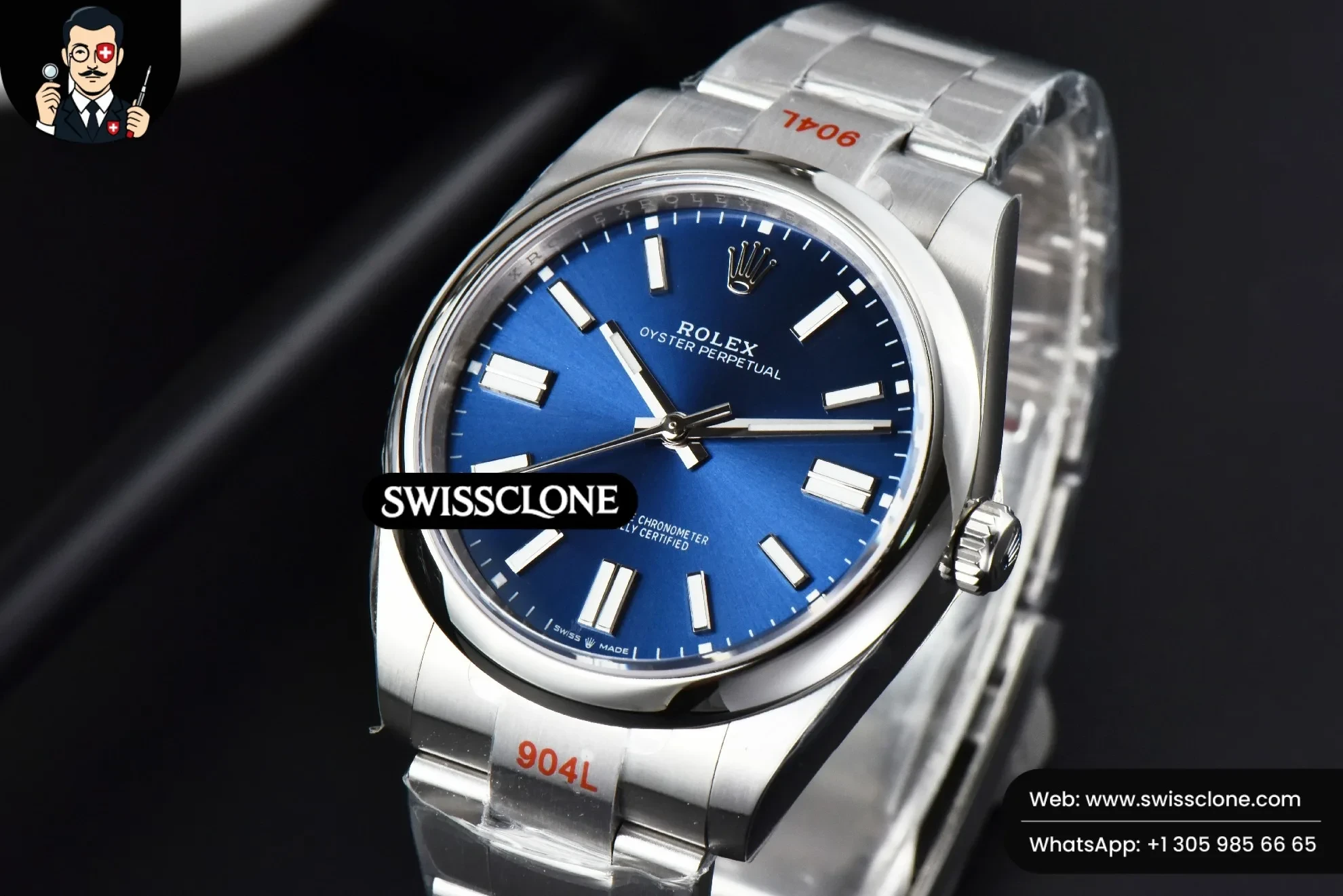 Rolex Oyster Perpetual 124300 41mm Blue Dial 1:1 Super Clone - Bezel & Case Profile