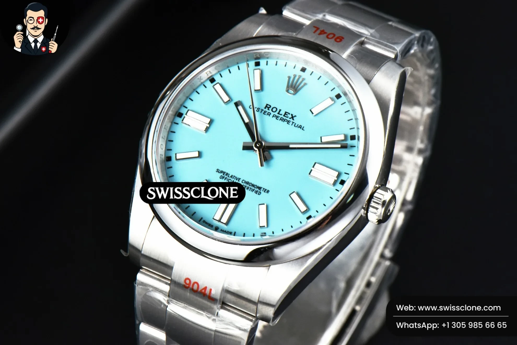 Rolex Oyster Perpetual 124300 41mm Tiffany Dial 1:1 Super Clone - Bezel & Case Profile