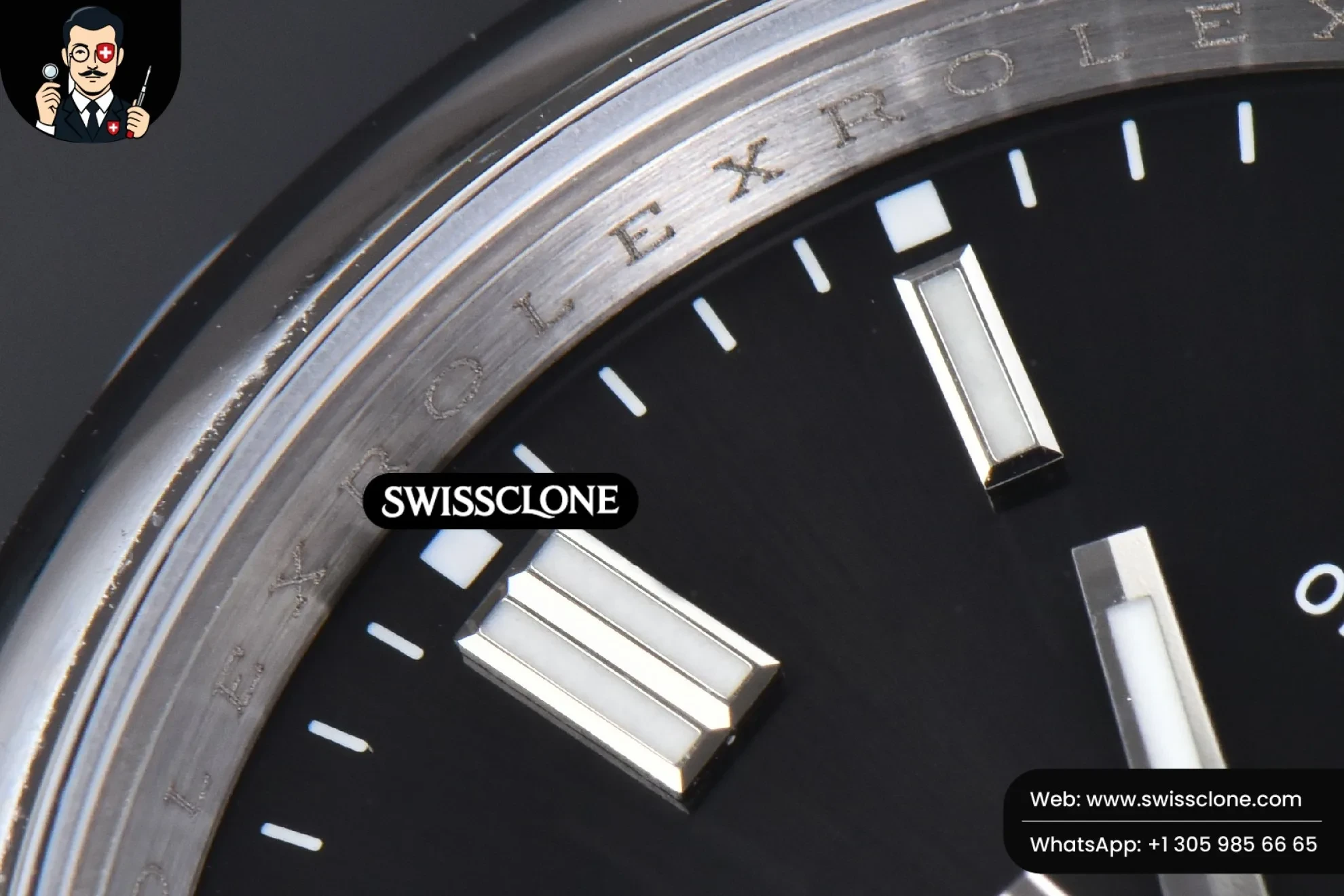 Rolex Oyster Perpetual 126000 36mm 904L Black Dial VR3230 1:1 Super Clone - Caseback & Cloned Calibre Movement