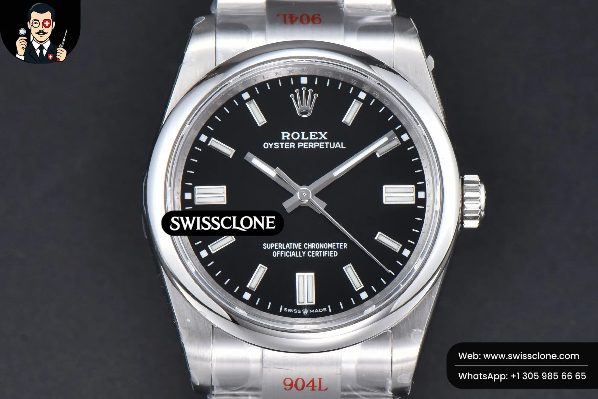 Rolex Oyster Perpetual 126000 36mm 904L Black Dial VR3230