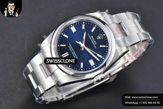 Rolex Oyster Perpetual 126000 36mm 904L Blue Dial VR3230 1:1 Super Clone - Bezel & Case Profile