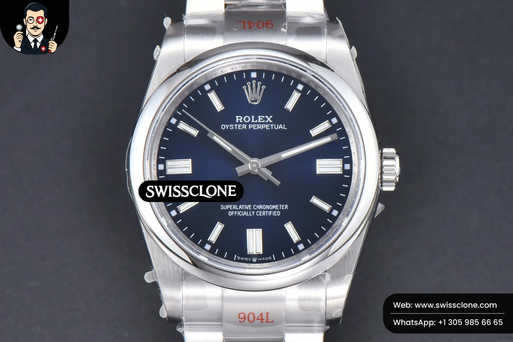 Rolex Oyster Perpetual 126000 36mm 904L Blue Dial VR3230