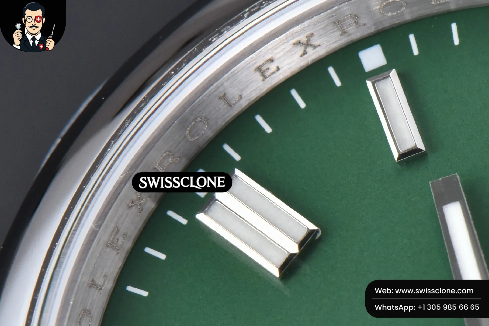 Rolex Oyster Perpetual 126000 36mm 904L Green Dial VR3230 1:1 Super Clone - Caseback & Cloned Calibre Movement