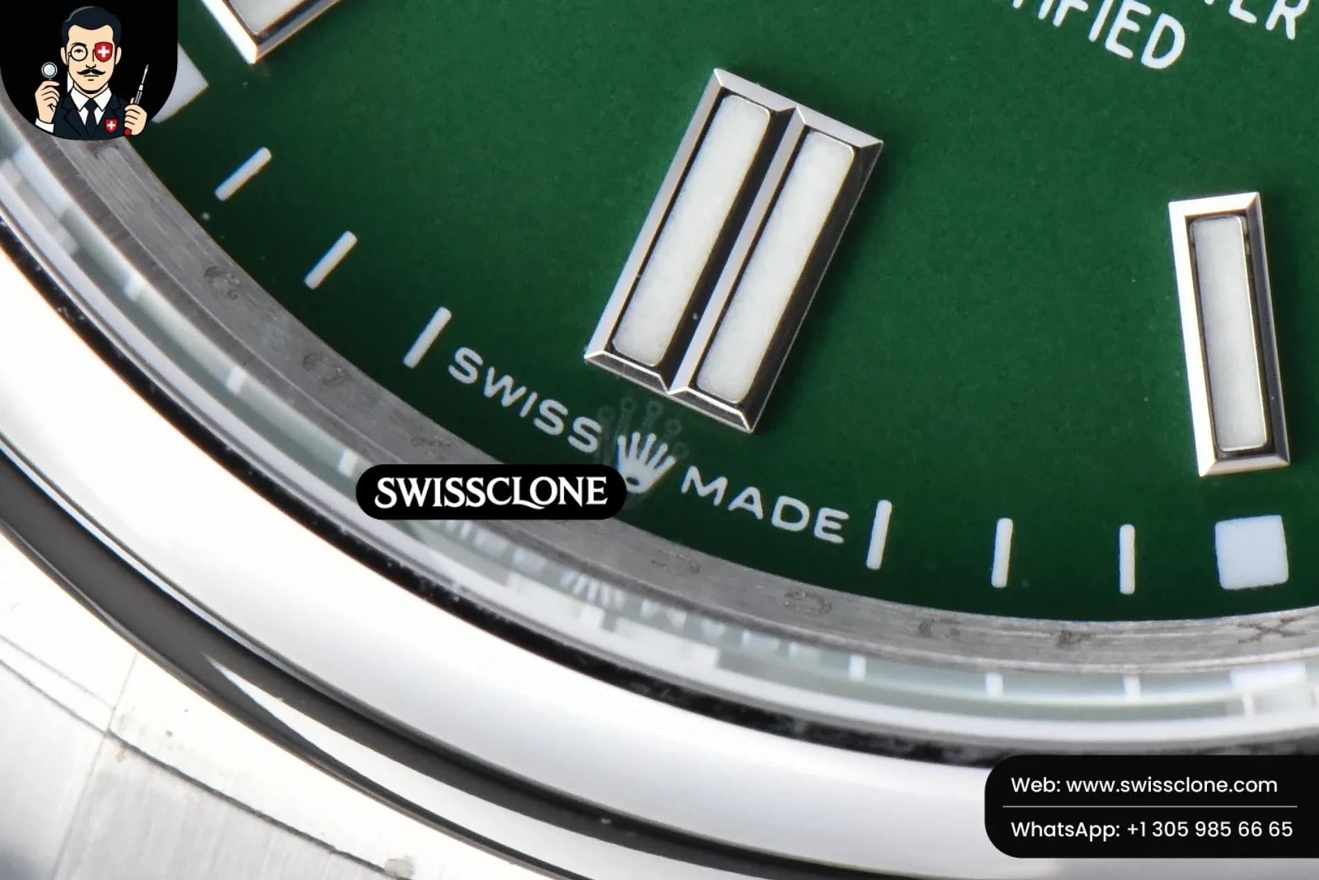 Rolex Oyster Perpetual 126000 36mm 904L Green Dial VR3230 1:1 Super Clone - On-Wrist Presence View
