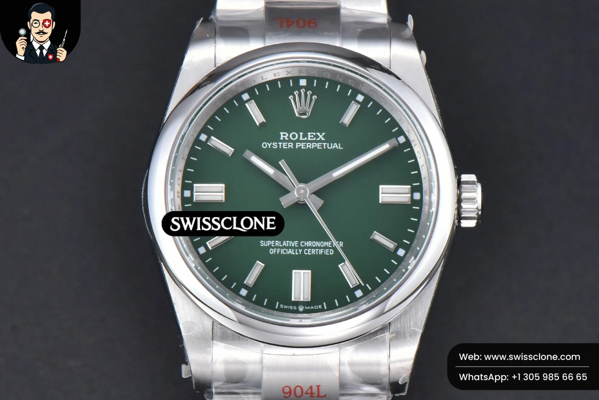 Rolex Oyster Perpetual 126000 36mm 904L Green Dial VR3230