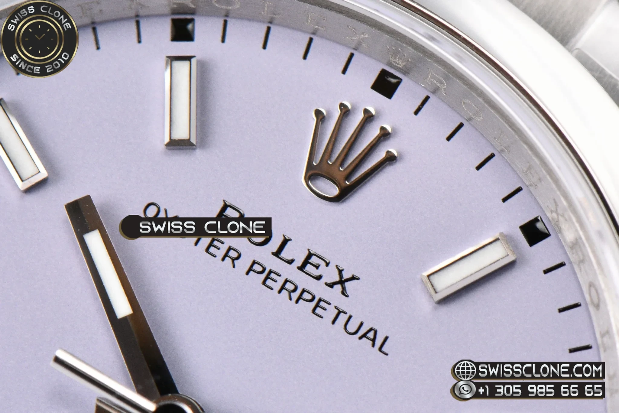 Rolex Oyster Perpetual 126000 36mm 904L Lavender Purple Dial VS3230 1:1 Super Clone - Caseback & Cloned Calibre Movement