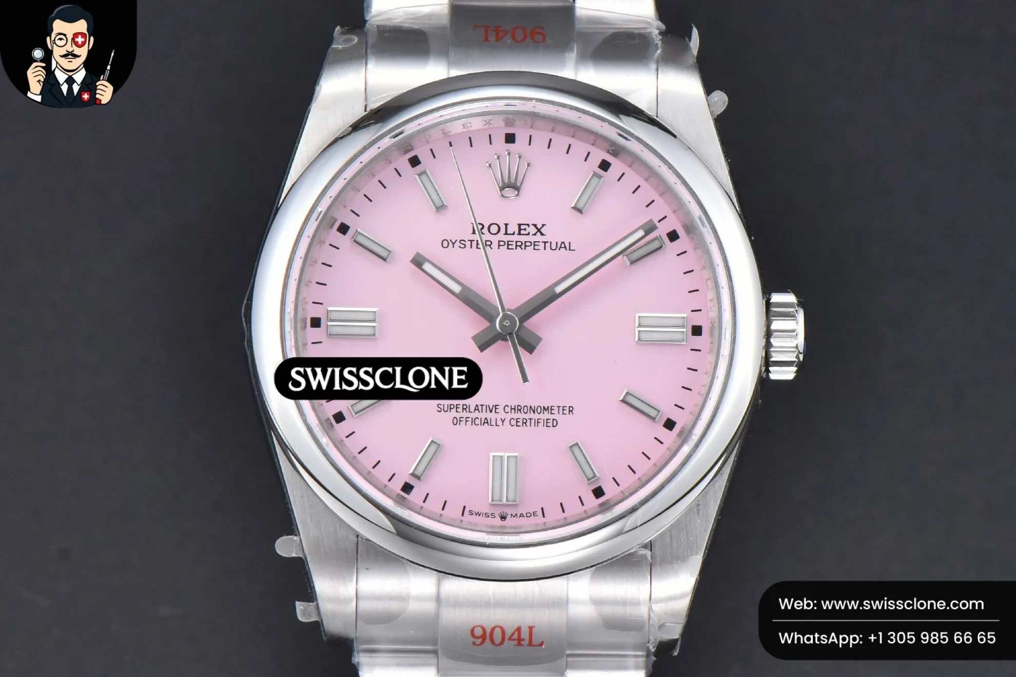 Rolex Oyster Perpetual 126000 36mm 904L Pink Dial VR3230