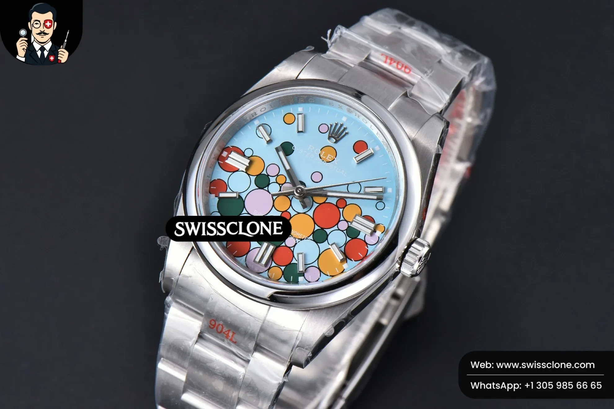 Rolex Oyster Perpetual 126000 36mm 904L Smooth Bezel Tiffany Ballon Blue Dial VR3230 1:1 Super Clone - Clasp & Bracelet Finishing