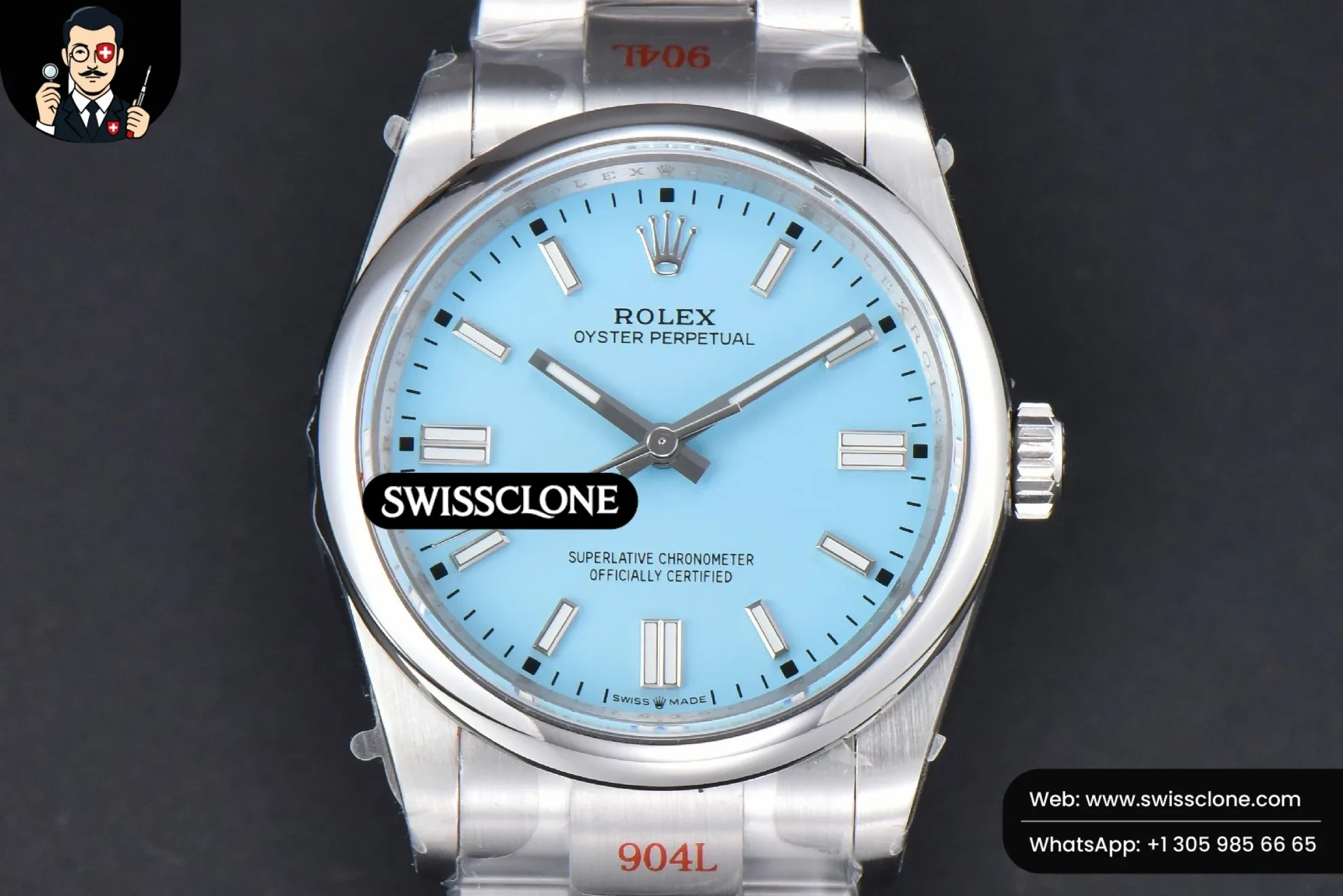Rolex Oyster Perpetual 126000 36mm 904L Tiffany Blue Dial VR3230