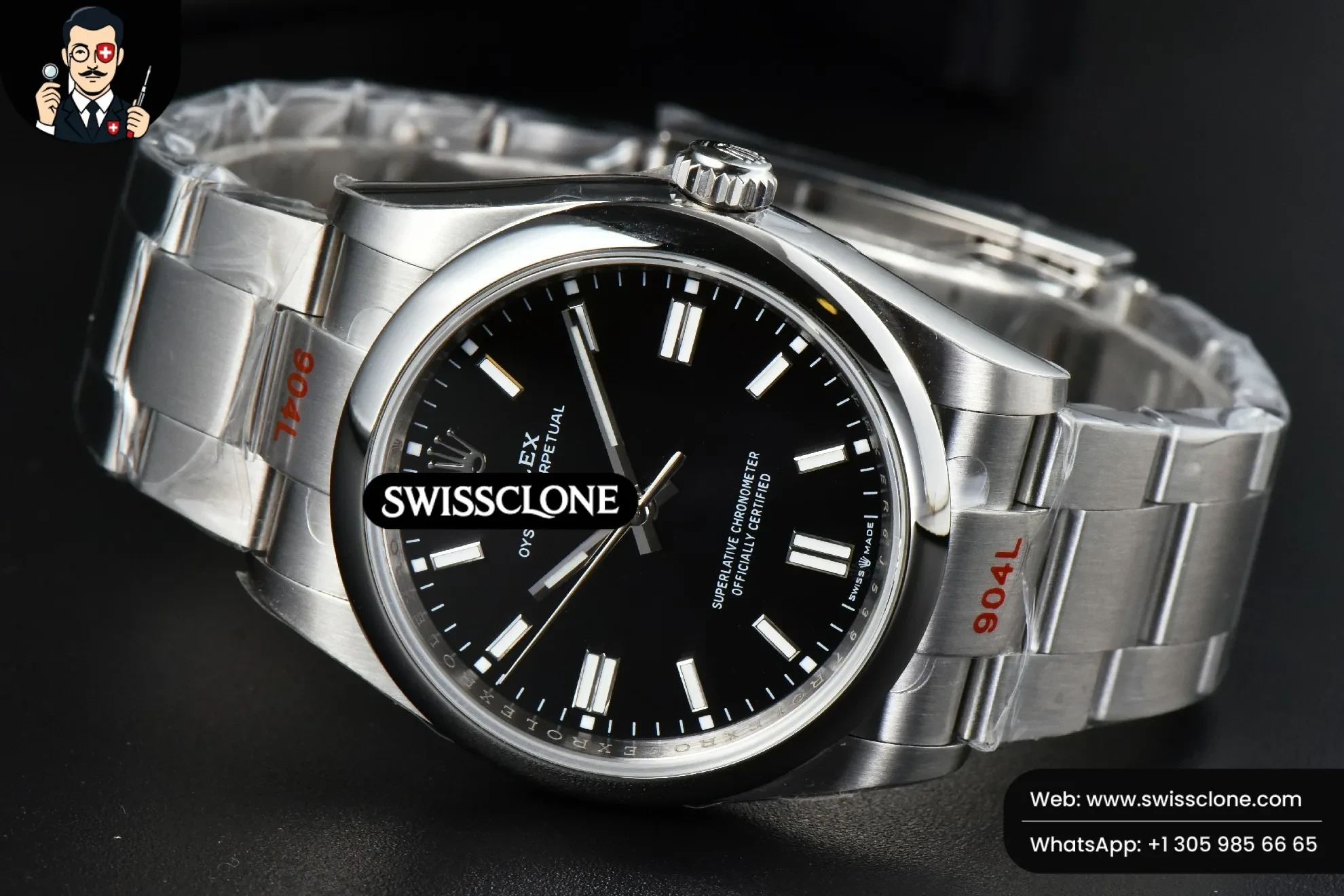 Rolex Oyster Perpetual 126000 36mm Black Dial 1:1 Super Clone - On-Wrist Presence View