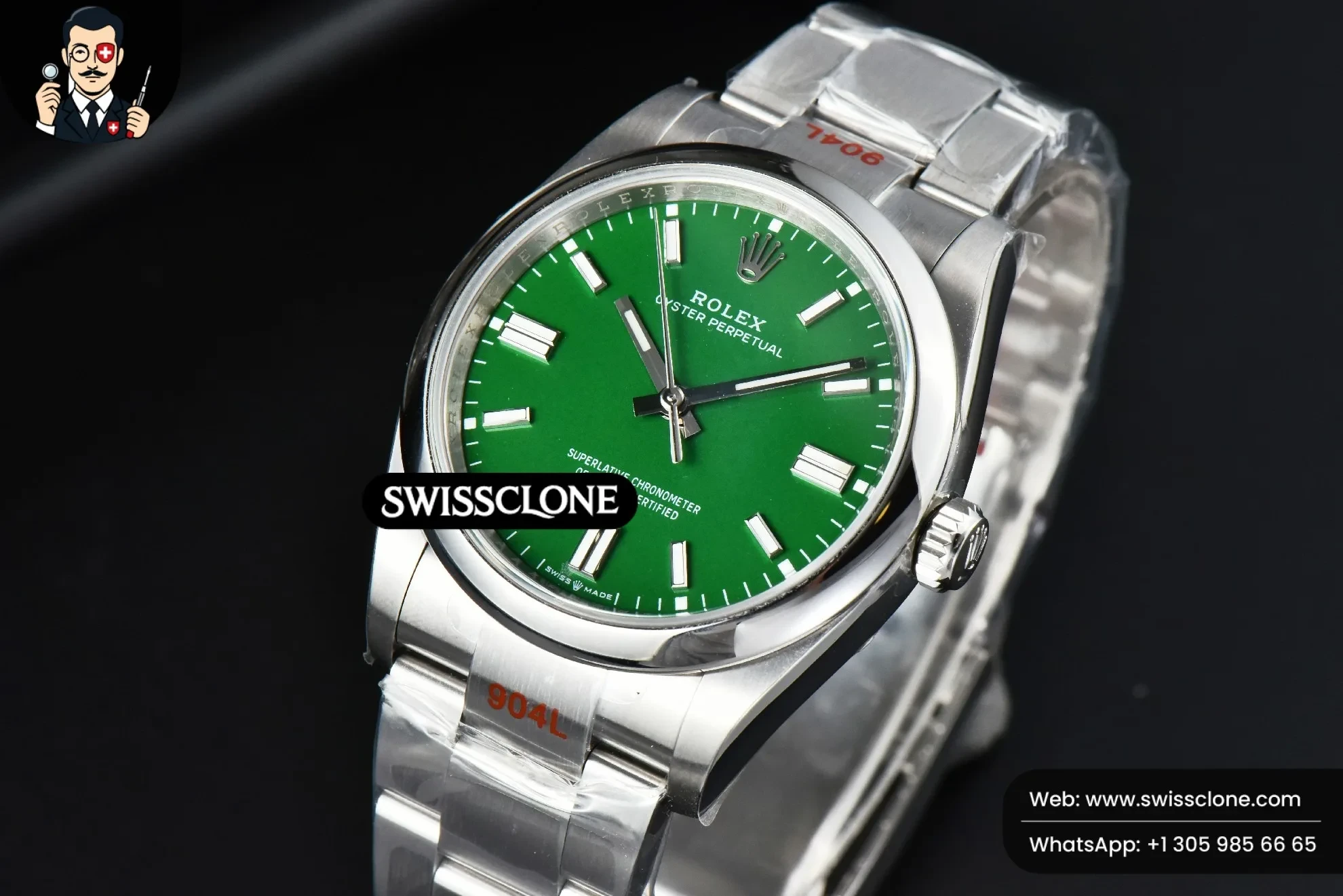 Rolex Oyster Perpetual 126000 36mm Green Dial 1:1 Super Clone - Bezel & Case Profile