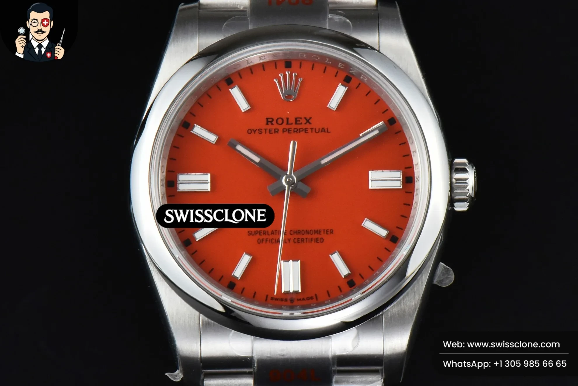 Rolex Oyster Perpetual 126000 36mm Red Dial