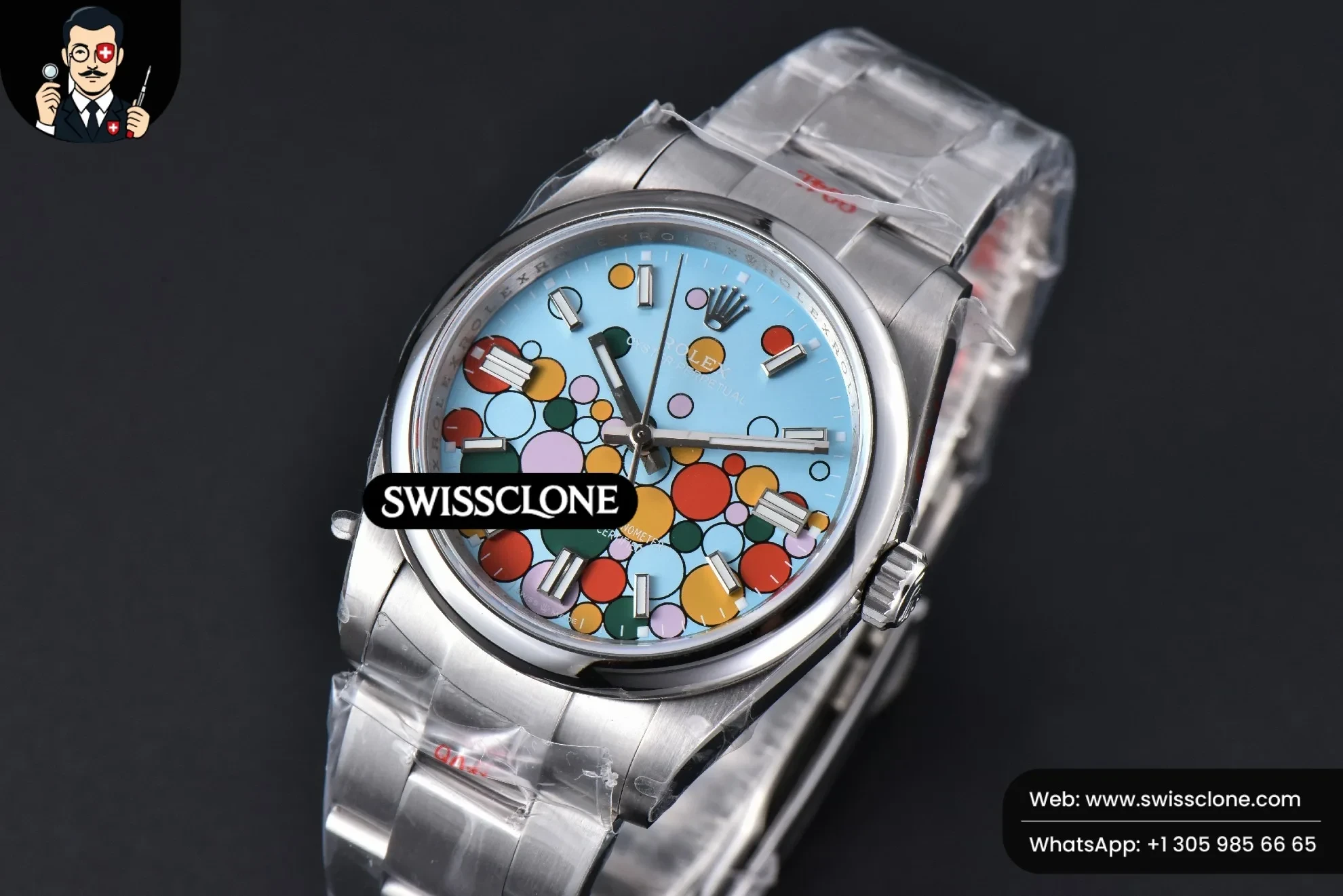 Rolex Oyster Perpetual 126300 41mm 904L Smooth Bezel Tiffany Blue Ballon Dial VR3230 1:1 Super Clone - Clasp & Bracelet Finishing