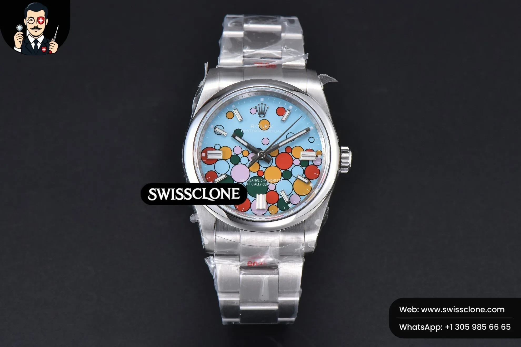 Rolex Oyster Perpetual 126300 41mm 904L Smooth Bezel Tiffany Blue Ballon Dial VR3230