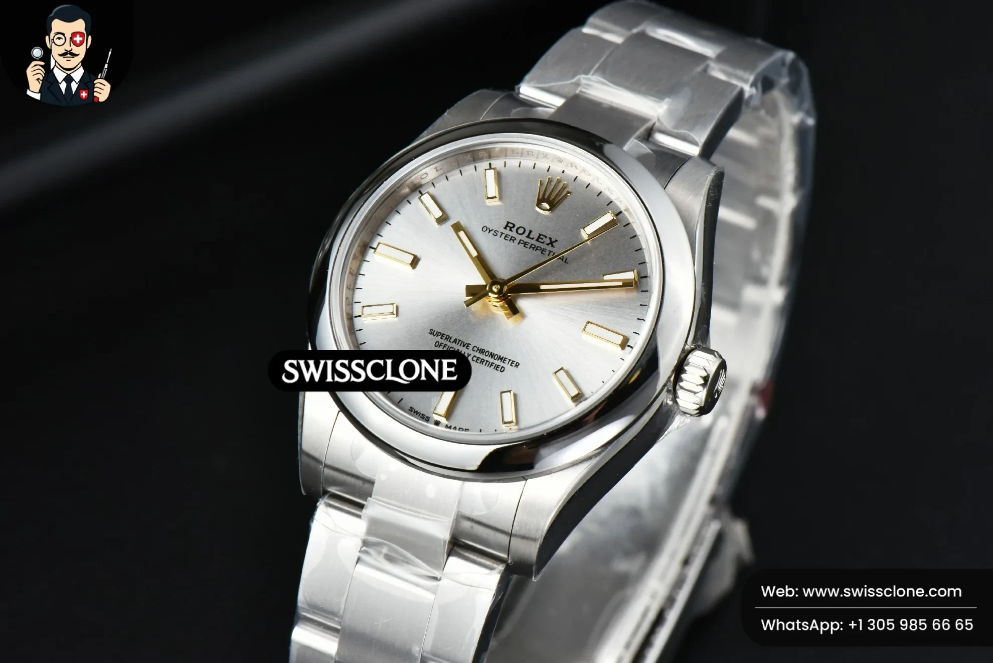 Rolex Oyster Perpetual 277200 31mm Silver Dial 1:1 Super Clone - Bezel & Case Profile