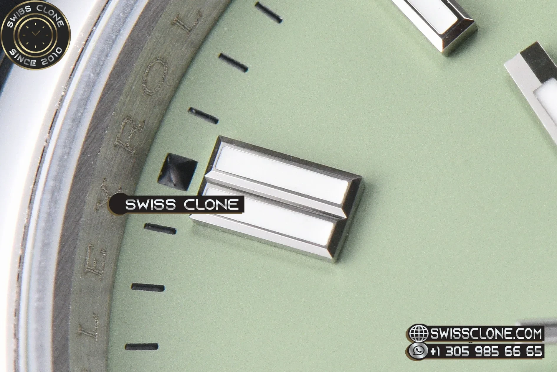 Rolex Oyster Perpetual 36mm 126000 316L Pistachio Green Dial SH3132 1:1 Super Clone - Lateral Case Thickness Profile