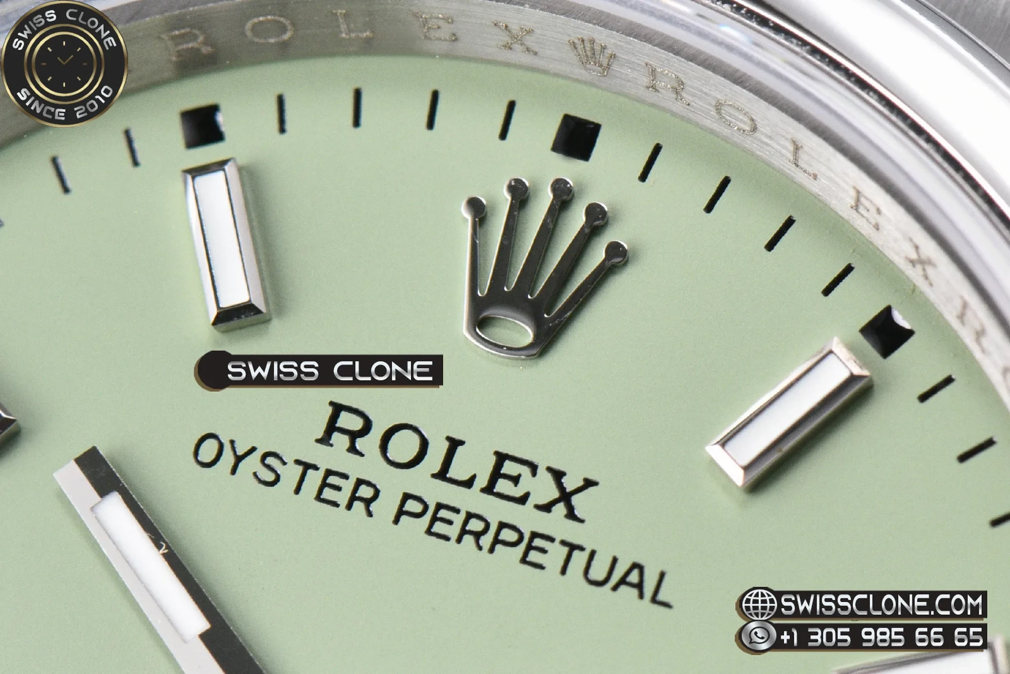 Rolex Oyster Perpetual 36mm 126000 316L Pistachio Green Dial SH3132 1:1 Super Clone - Caseback & Cloned Calibre Movement
