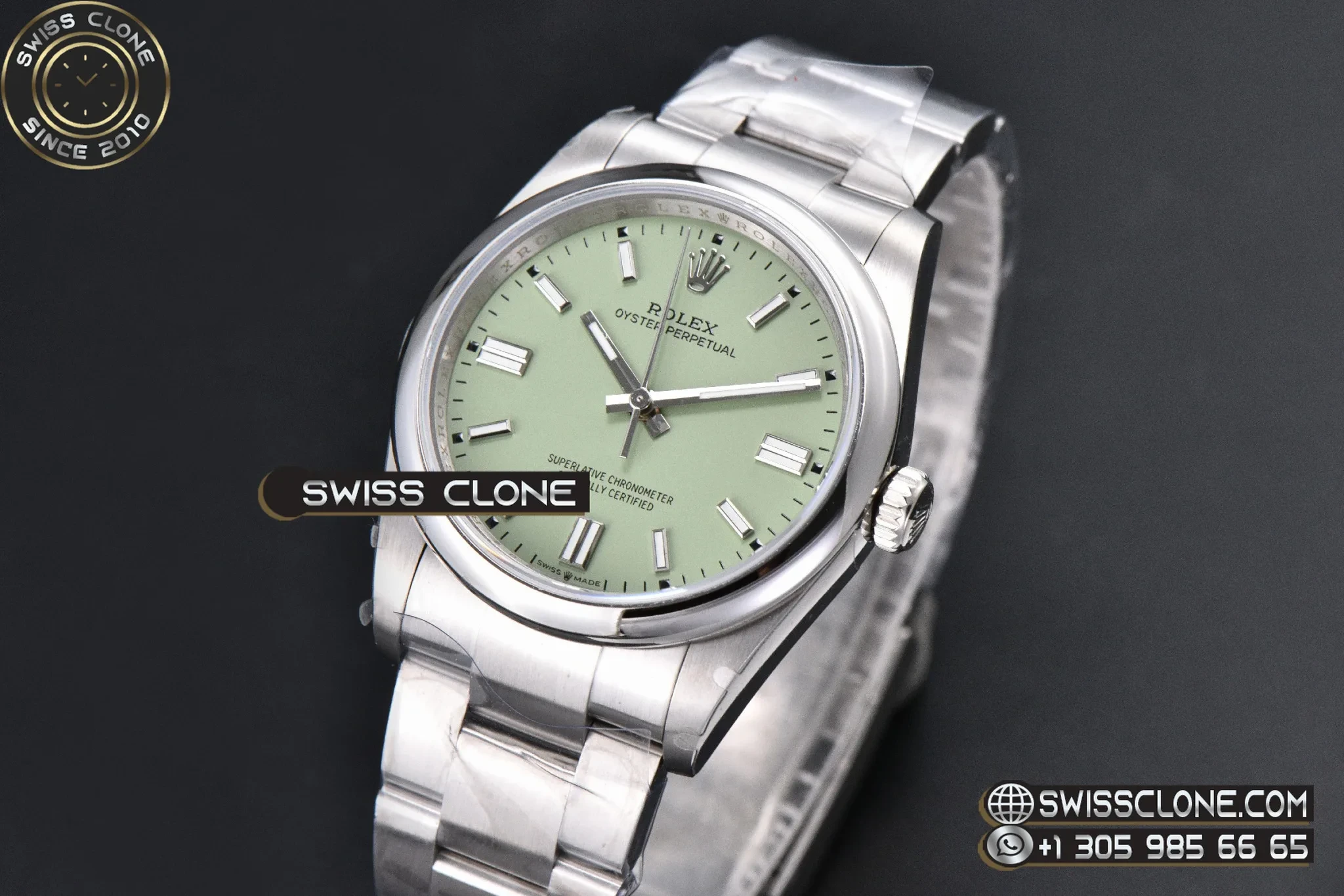 Rolex Oyster Perpetual 36mm 126000 316L Pistachio Green Dial SH3132 1:1 Super Clone - Clasp & Bracelet Finishing