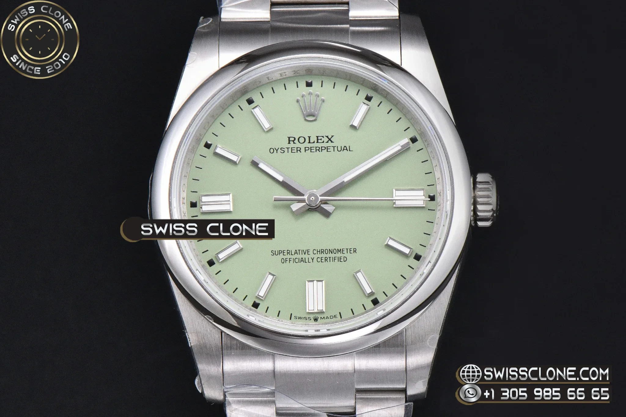 Rolex Oyster Perpetual 36mm 126000 316L Pistachio Green Dial SH3132