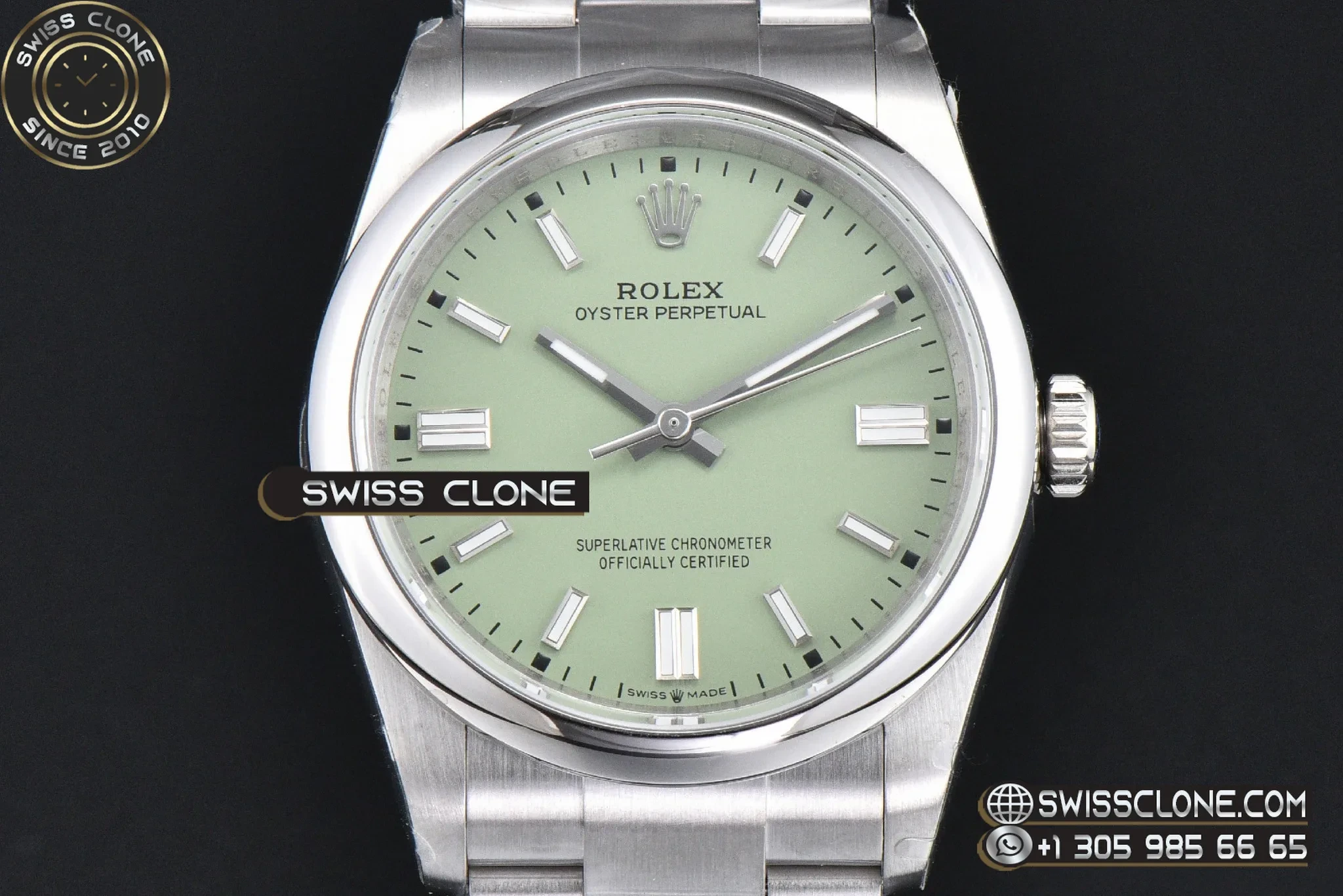 Rolex Oyster Perpetual 36mm 126000 904L Pistachio Green Dial VR3132