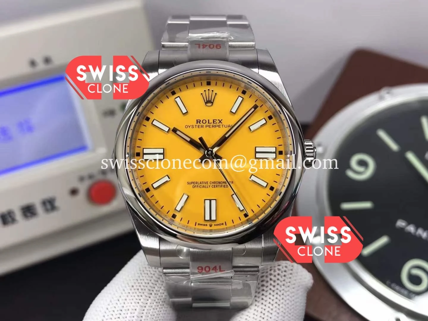 Rolex Oyster Perpetual 41MM Yellow Dial REF#124300 Cal.3230