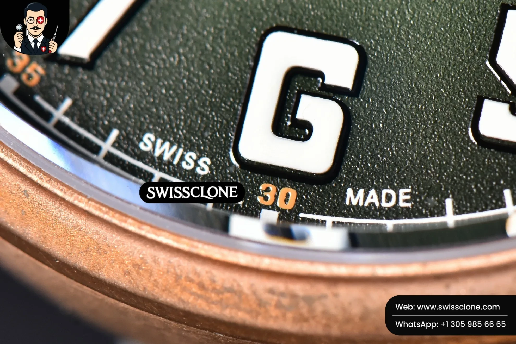 Rolex Pilot Type 20 Extra Special Bronze XF 45mm Green Dial Green Leather 1:1 Super Clone - Caseback & Cloned Calibre Movement