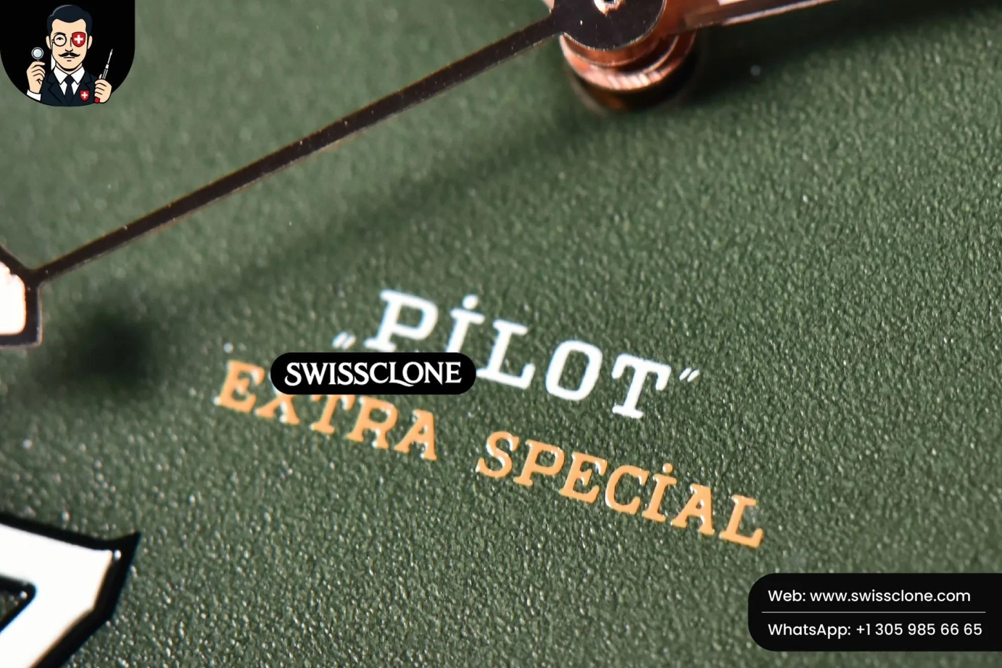 Rolex Pilot Type 20 Extra Special Bronze XF 45mm Green Dial Green Leather 1:1 Super Clone - Clasp & Bracelet Finishing