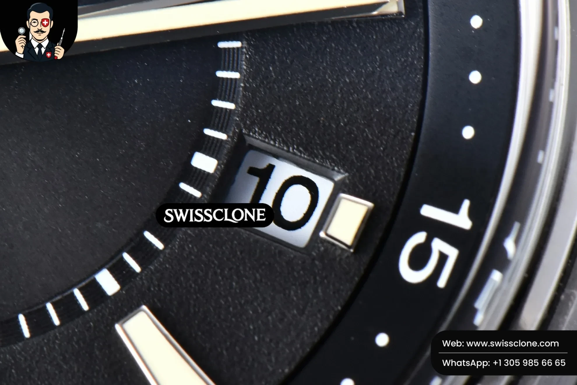 Rolex Polaris CSF 42mm Black Dial Black Rubber MY9015 Mod 1:1 Super Clone - Lateral Case Thickness Profile
