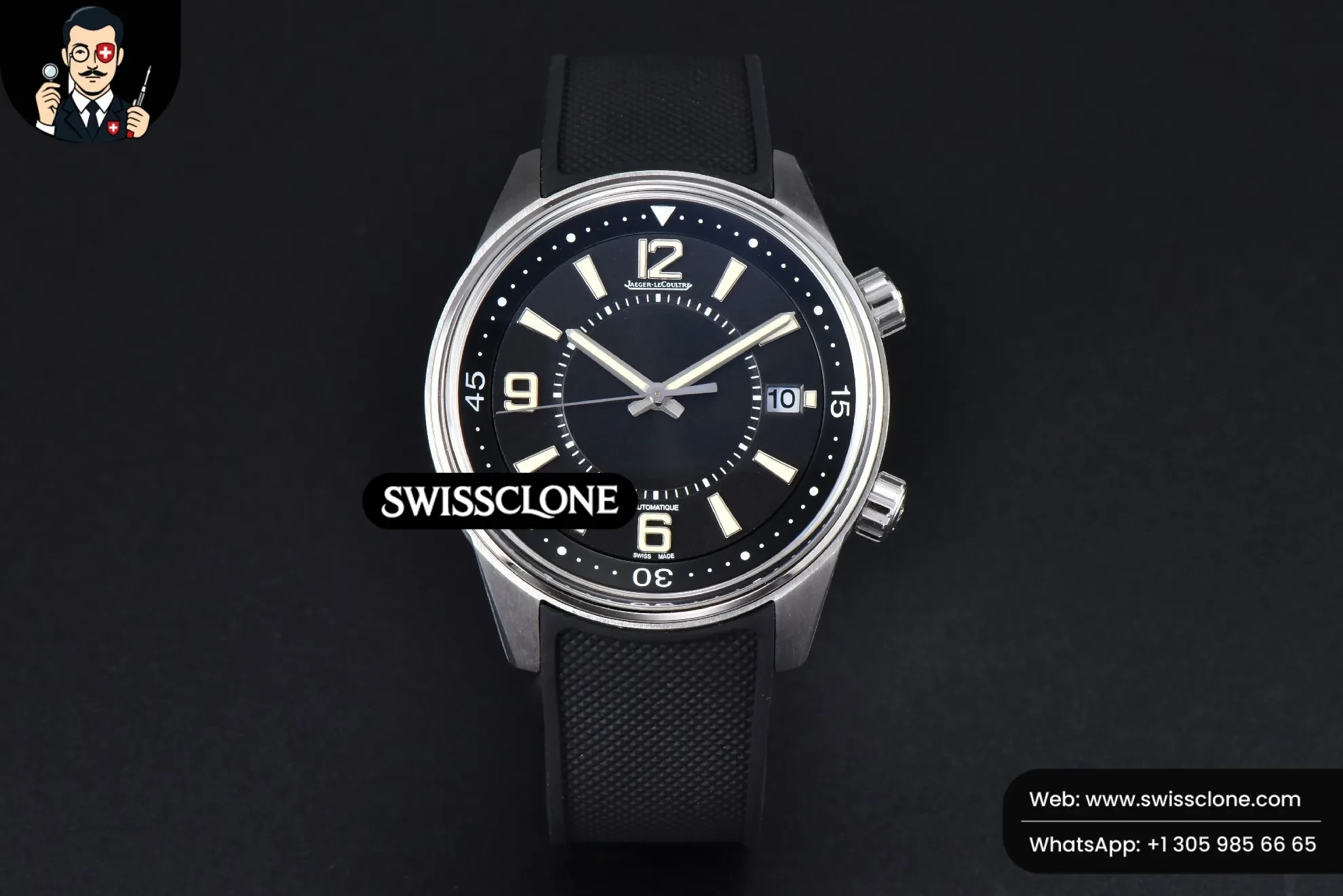 Polaris CSF 42mm Black Dial Black Rubber MY9015 Mod