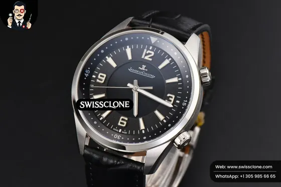 Rolex Polaris Geographic 40mm LTF Black Dial Black Leather 9015 1:1 Super Clone - Bezel & Case Profile