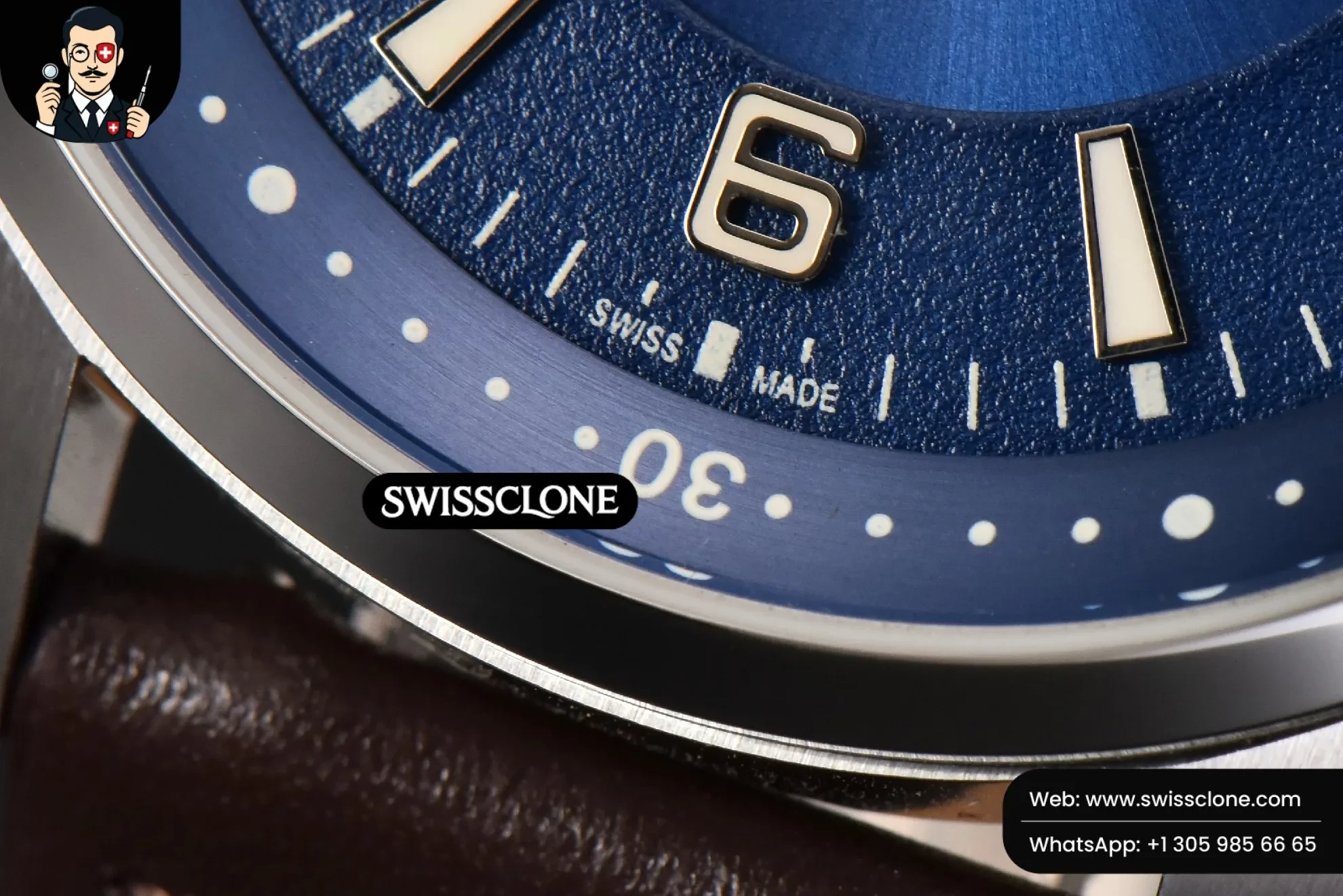 Rolex Polaris Geographic 40mm LTF Blue Dial Black Leather 9015 1:1 Super Clone - On-Wrist Presence View