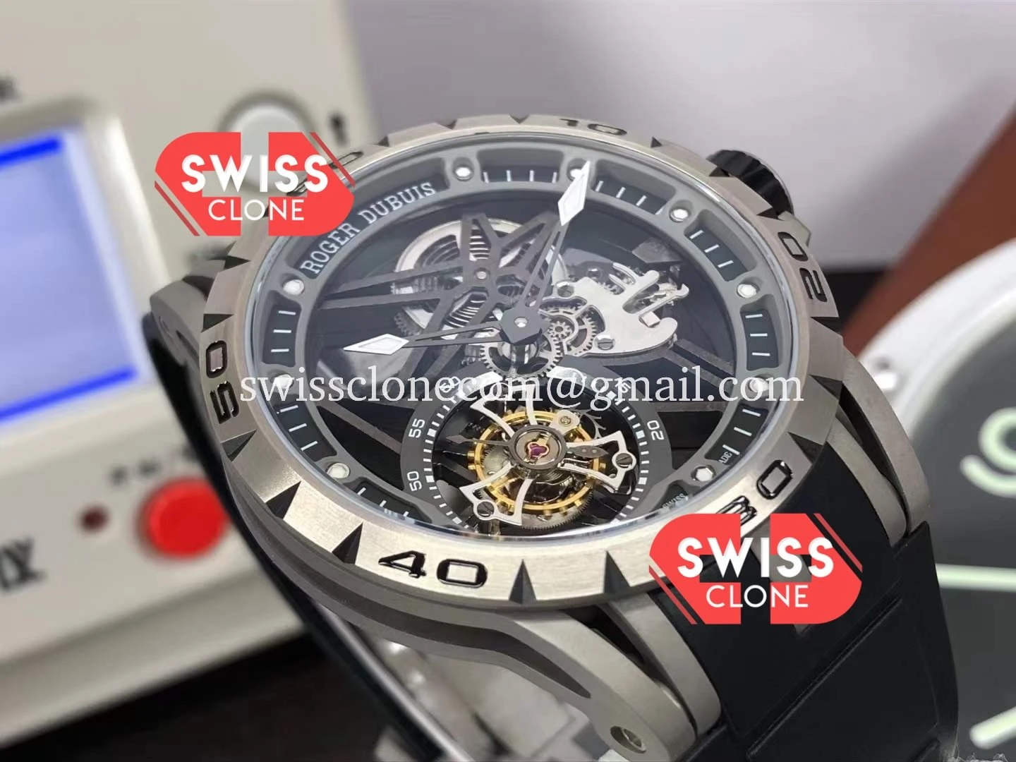 Rolex Roger Dubuis Excalibur Spider Flying Tourbillon 1:1 Super Clone - Clasp & Bracelet Finishing