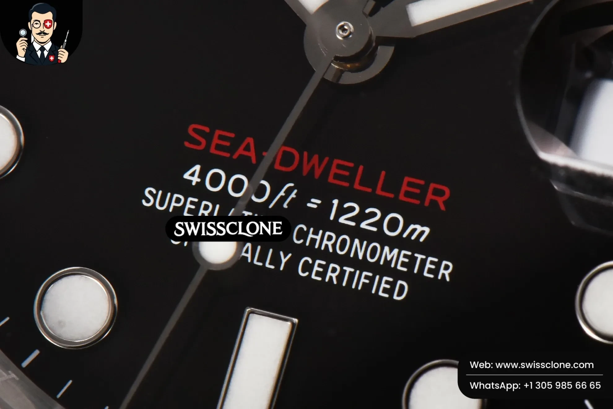 Rolex Sea Dweller 126600 43mm Black Ceramic ‘Red Text’ VS3235 1:1 Super Clone Det - Lateral Case Thickness Profile