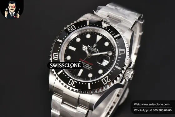 Rolex Sea Dweller 126600 43mm Black Ceramic ‘Red Text’ VS3235 1:1 Super Clone Det - Bezel & Case Profile