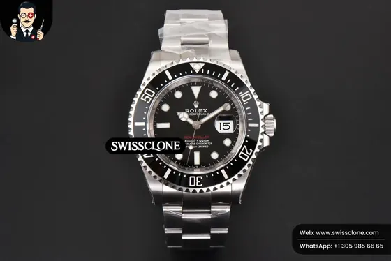 Rolex Sea Dweller 126600 43mm Black Ceramic ‘Red Text’ VS3235 1:1 Super Clone Det - Dial Macro Close-Up