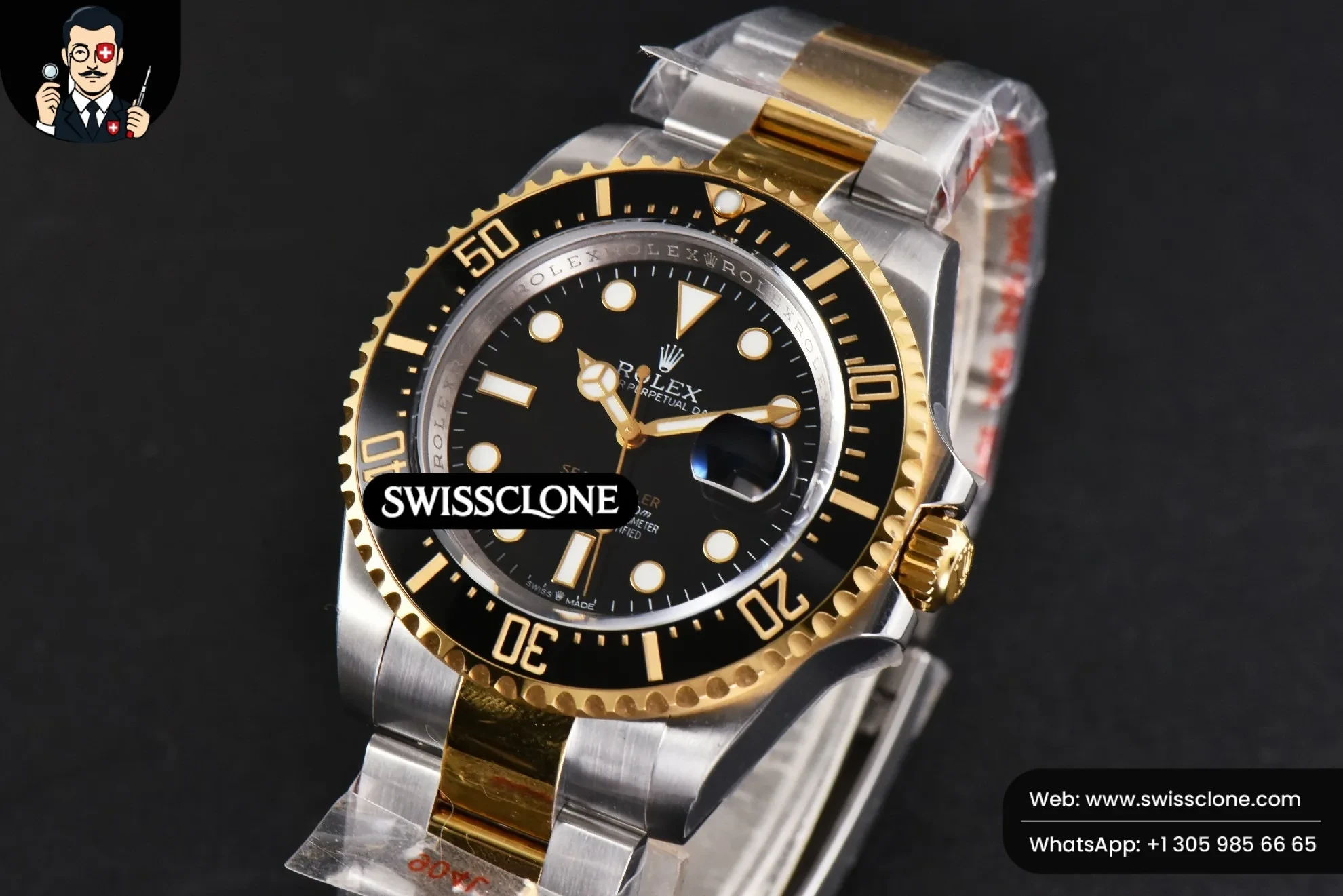 Rolex Sea Dweller 44mm 126603 CSF Black Dial YG/SS VR3235 1:1 Super Clone - Clasp & Bracelet Finishing