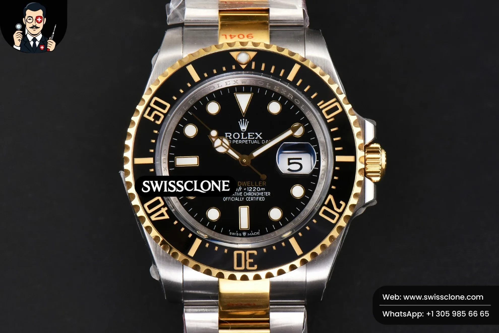 Rolex Sea-Dweller 44mm 126603 CSF Black Dial YG/SS VR3235