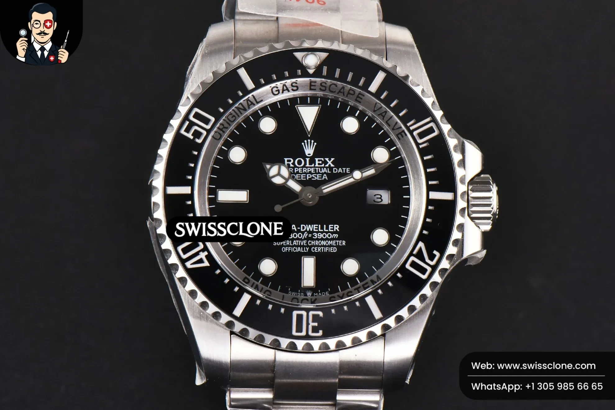 Rolex Sea-Dweller 44mm 126660 CSF Challenge Black Dial VR3235