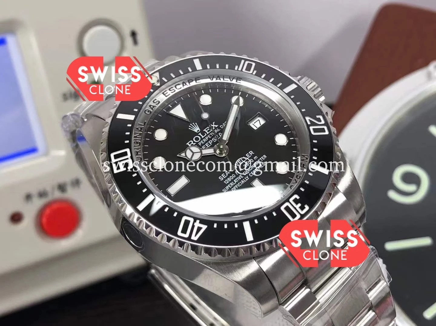 Rolex Sea Dweller Deepsea Black 116660 2017 1:1 Super Clone - Bezel & Case Profile