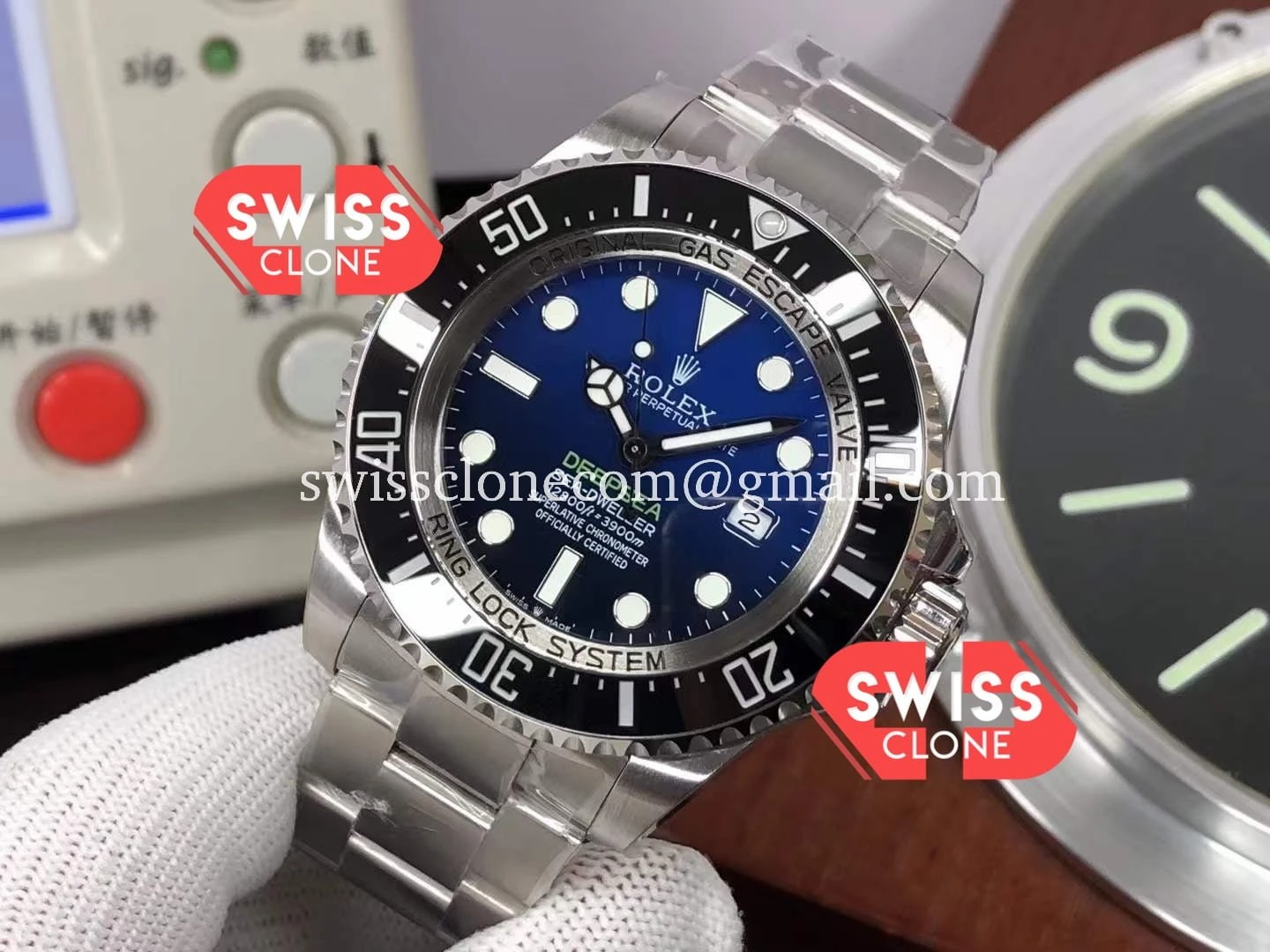 Rolex Sea Dweller Deepsea Blue Dial 3235 1:1 Super Clone - Bezel & Case Profile