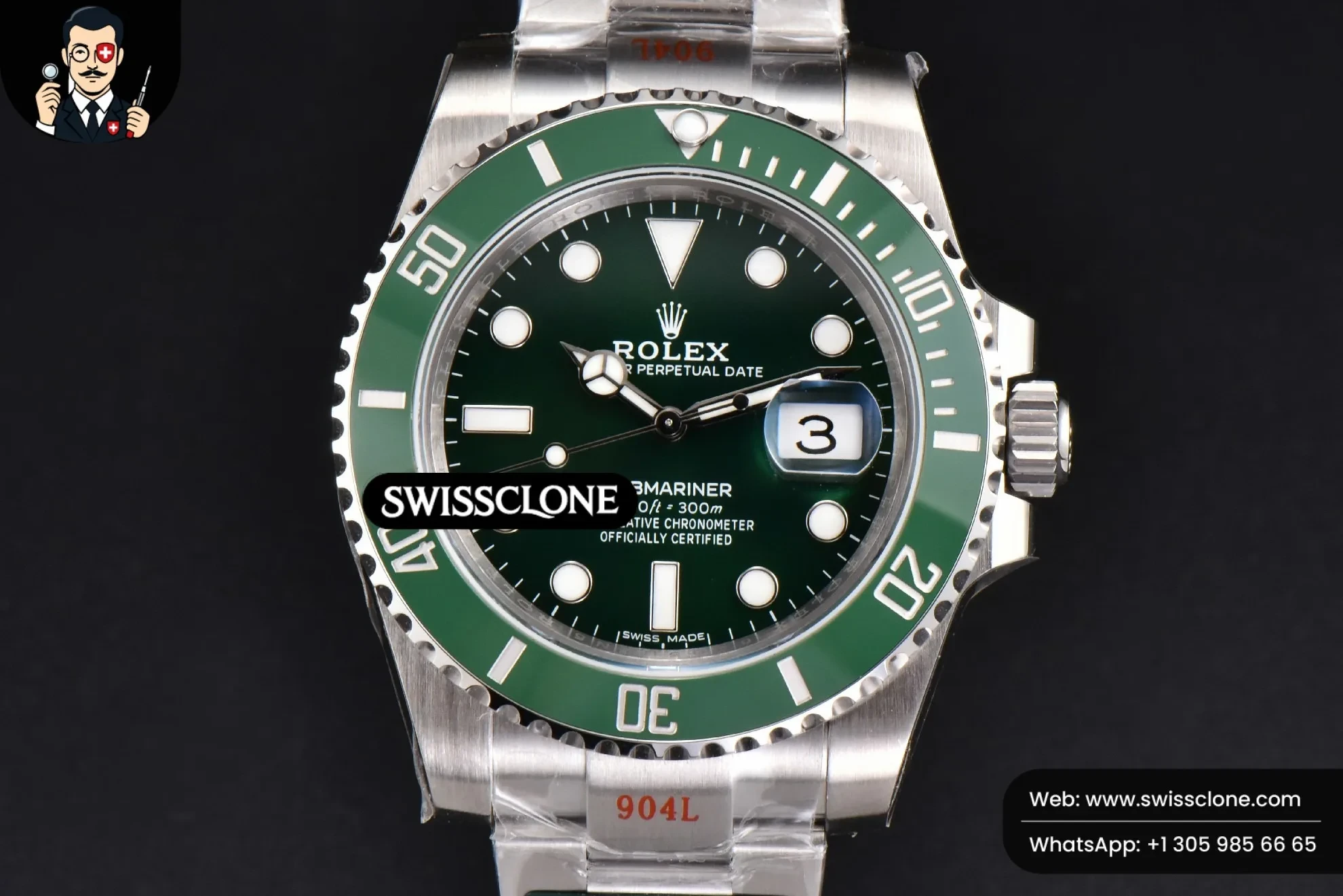 Rolex Submariner 116610 LV 40m King Green Ceramic Green Dial VS3135