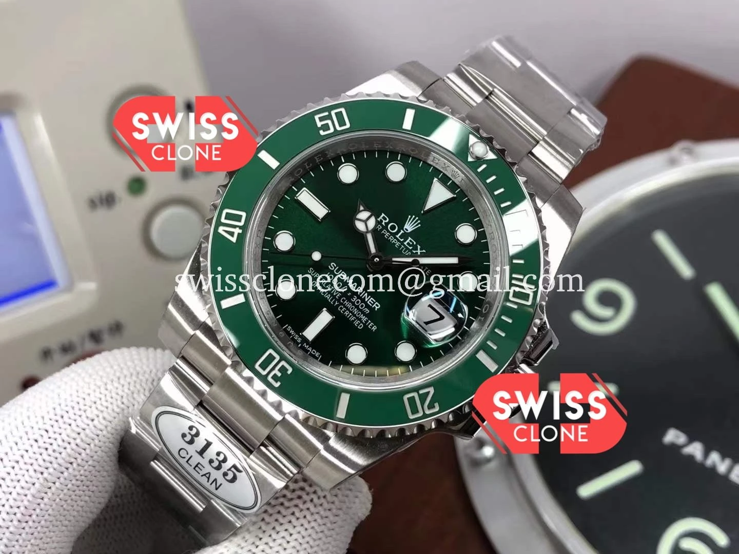 Rolex Submariner 116610LV The Hulk 904L Steel 1:1 Super Clone - Bezel & Case Profile