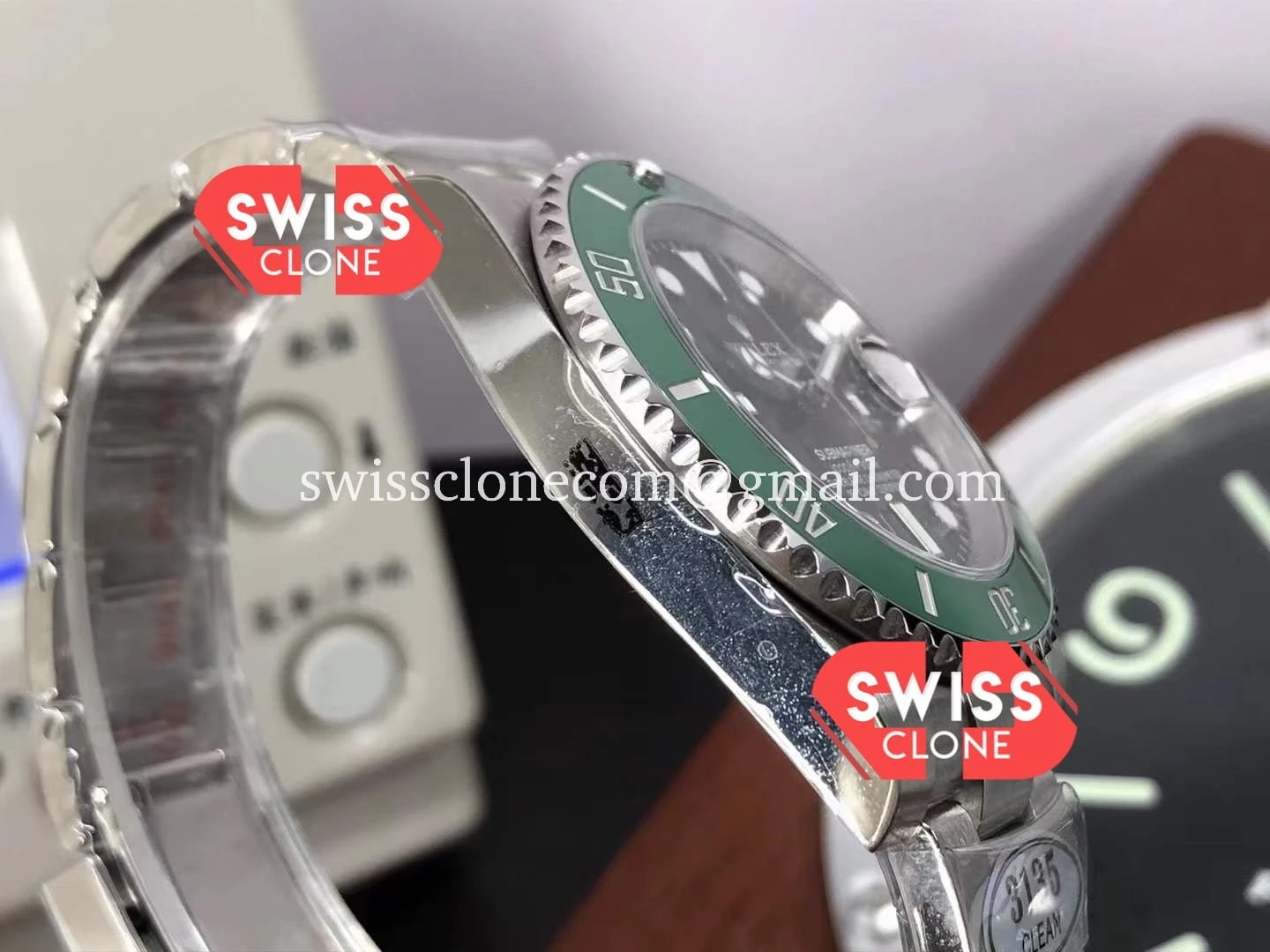 Rolex Submariner 116610LV The Hulk 904L Steel 1:1 Super Clone - Caseback & Cloned Calibre Movement