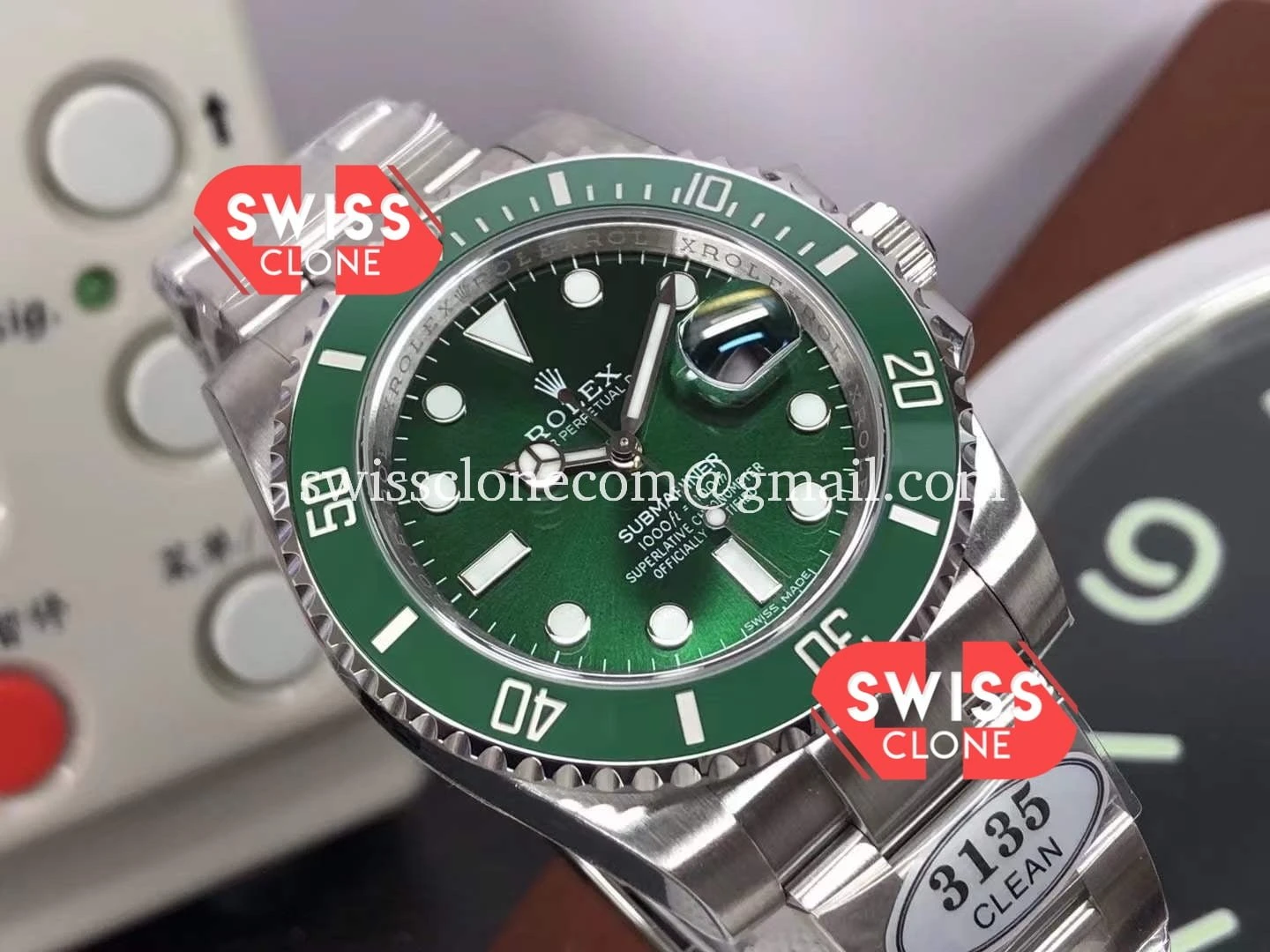 Rolex Submariner 116610LV The Hulk 904L Steel 1:1 Super Clone - Clasp & Bracelet Finishing