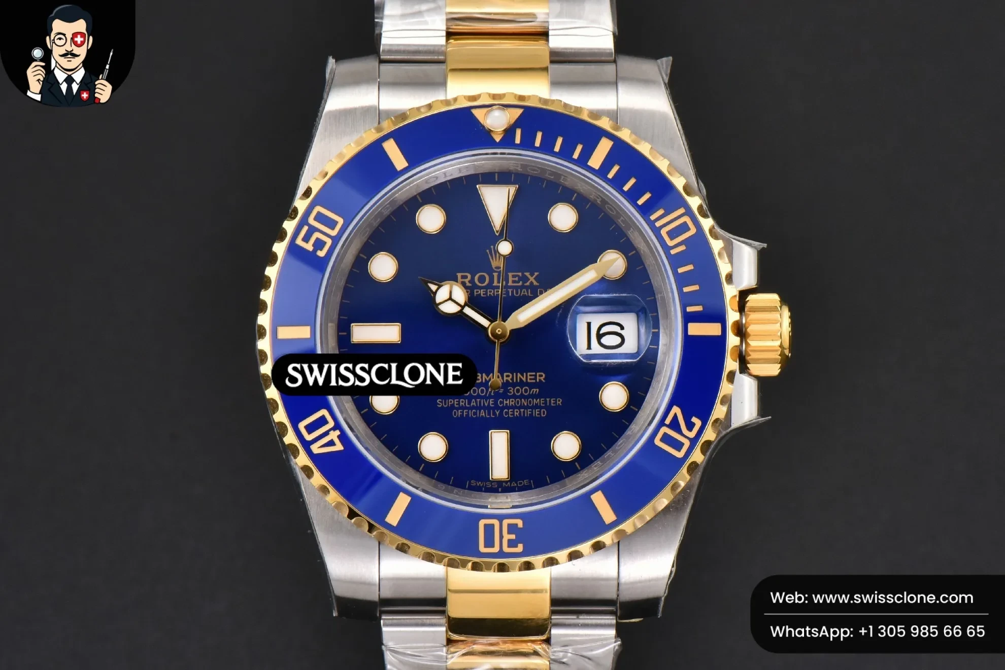 Rolex Submariner 116613 LB 904L King YG/SS Blue Ceramic Blue Dial VR3135