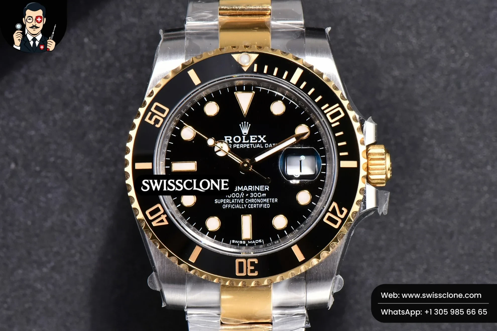Rolex Submariner 116613 LN 904L 40mm Black Ceramic YG/SS VS3135
