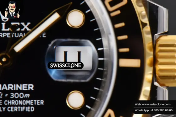 Rolex Submariner 116613 LN 904L King YG/SS Black Ceramic Black Dial VR3135 1:1 Super Clone - Lateral Case Thickness Profile