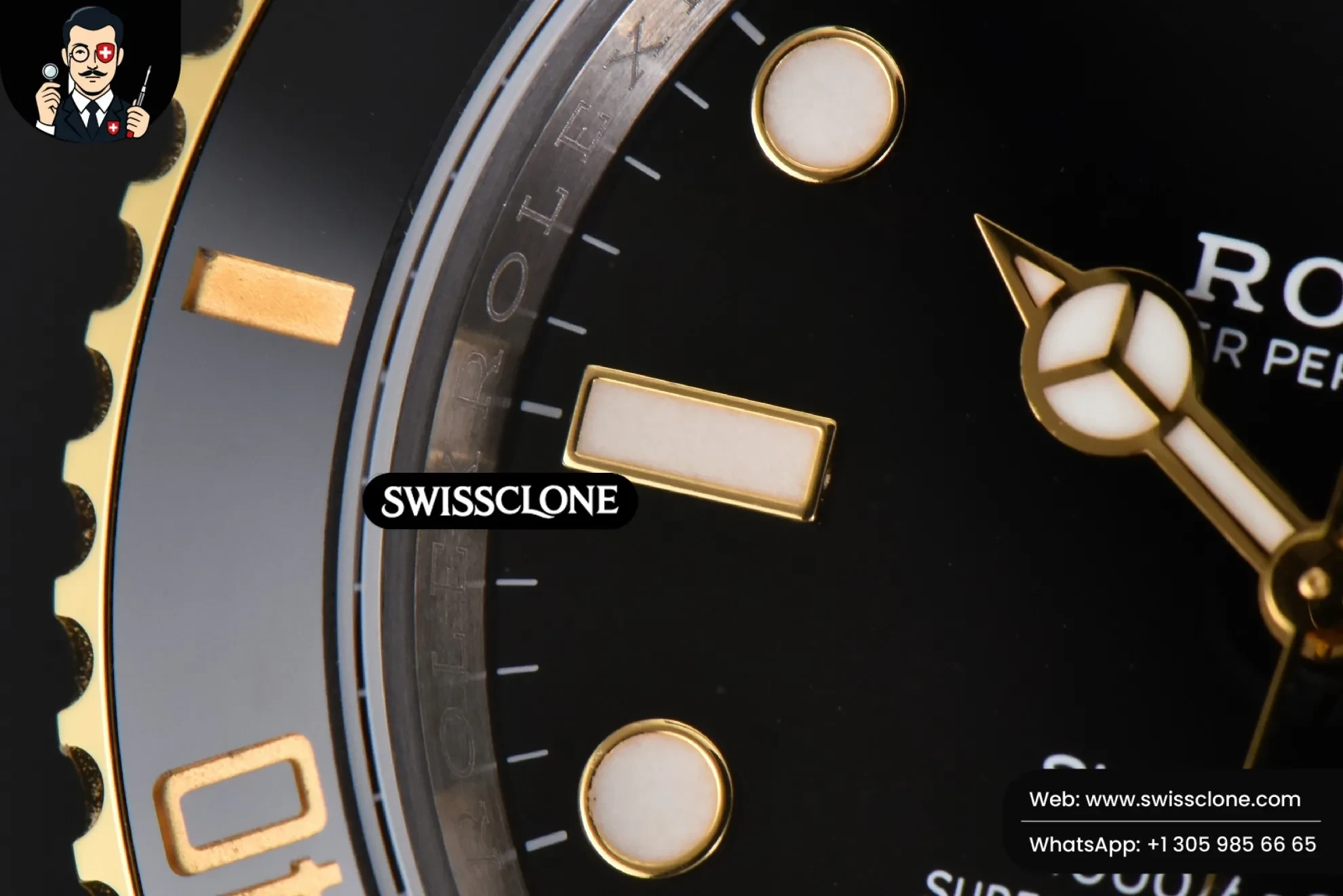 Rolex Submariner 116613 LN 904L King YG/SS Black Ceramic Black Dial VR3135 1:1 Super Clone - Caseback & Cloned Calibre Movement